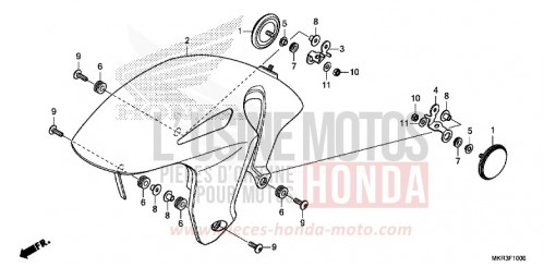 KOTFLUEGEL, VORNE CBR1000STN de 2022